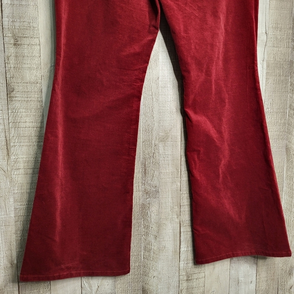 Dear John Rosa Flare Red Velvet Pants. Size 31 Waist - Picture 7 of 14